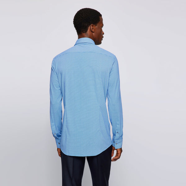 BOSS - camicia Jason - fitted cut - blu