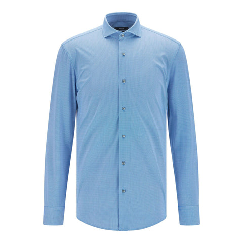 BOSS - camicia Jason - fitted cut - blu