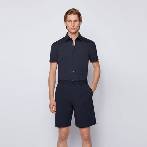 BOSS - camicia Jats - fitted cut - navy