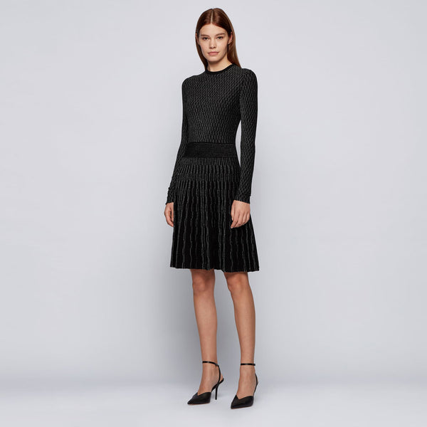 BOSS - abito Illorex - fitted cut - nero