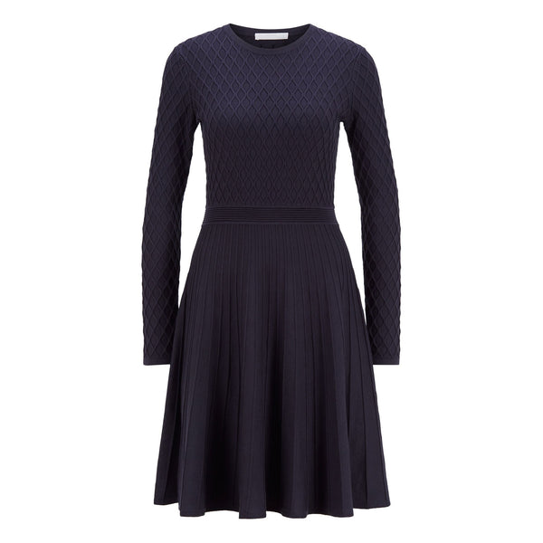 BOSS - abito Fedressy - cotone - blu scuro