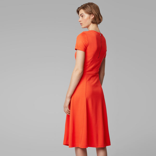 BOSS - abito Dusca - fitted cut - arancione