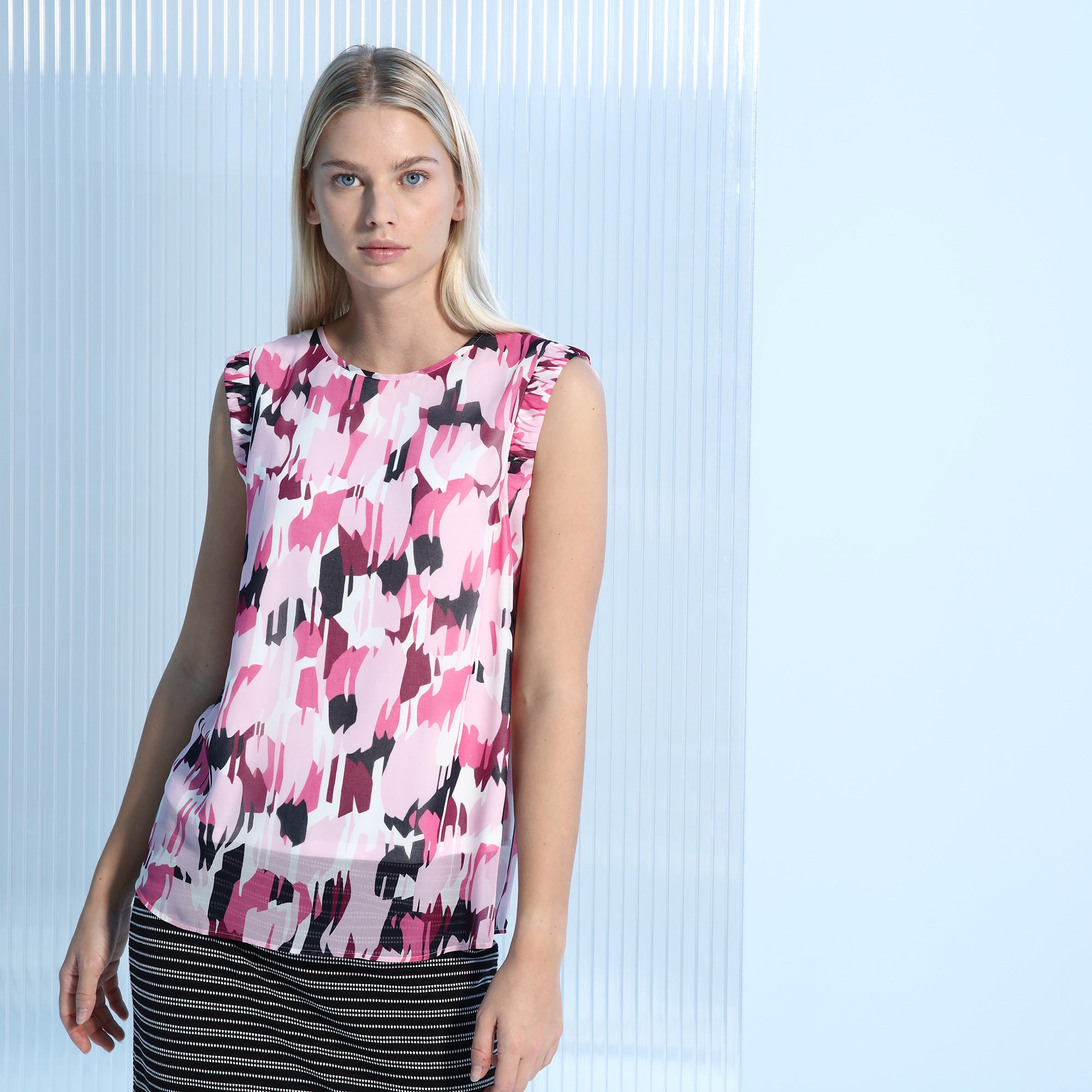BOSS - blusa Citravel - regular fit - multicolore