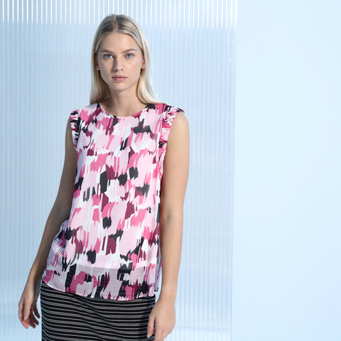 BOSS - blusa Citravel - regular fit - multicolore