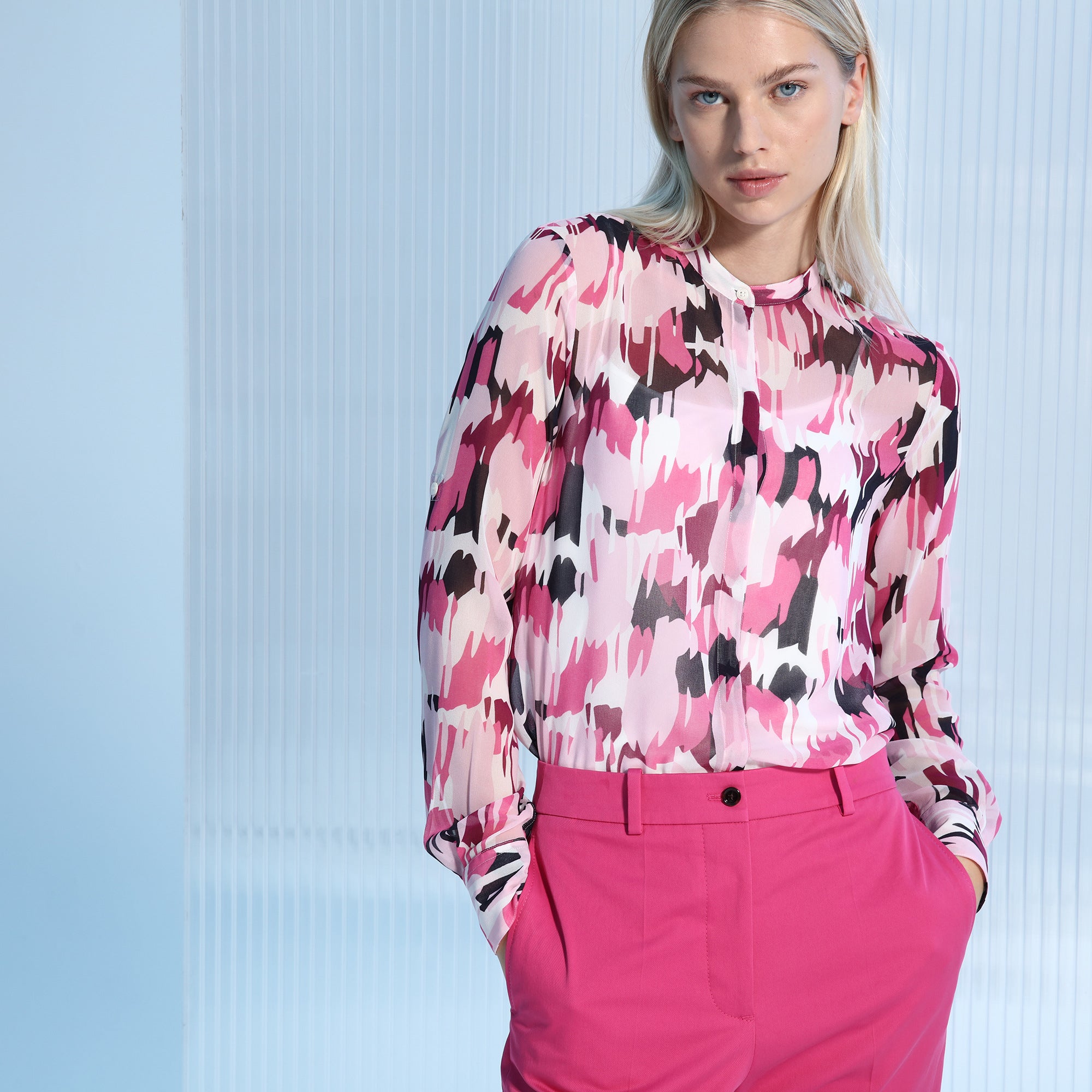 BOSS - blusa Efelize - relaxed fit - multicolore