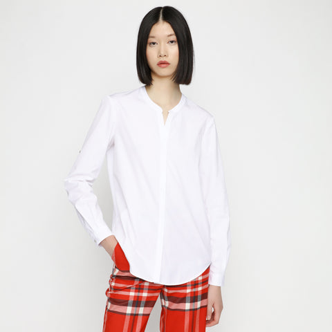 BOSS - blusa Efelize - relaxed fit - 100% cotone - bianco