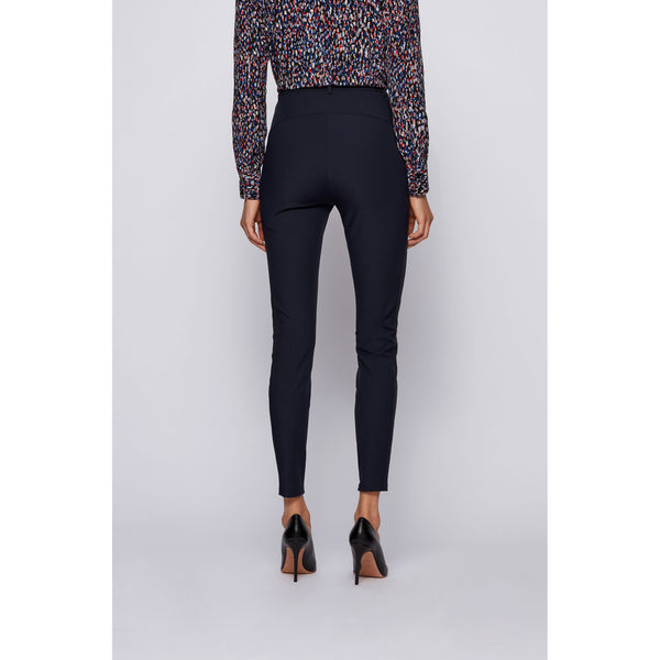 BOSS - pantaloni Talungy - fitted cut - blu scur