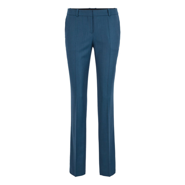 BOSS - pantaloni Titana - regular fit - 100% lana - blu petrolio