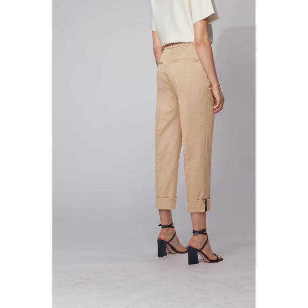 BOSS - pantaloni Tachino - relaxed fit - cotone - beige