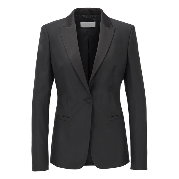 BOSS - blazer Jaxtina - regular fit - lana - nero