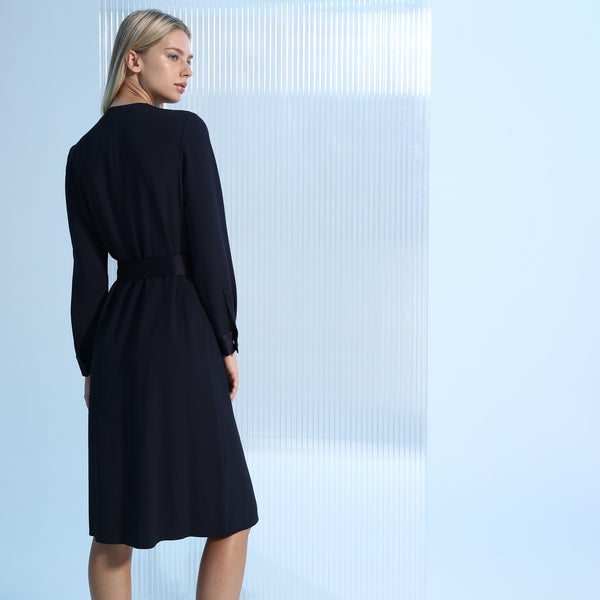 BOSS - abito Dibanora - regular fit - blu scuro