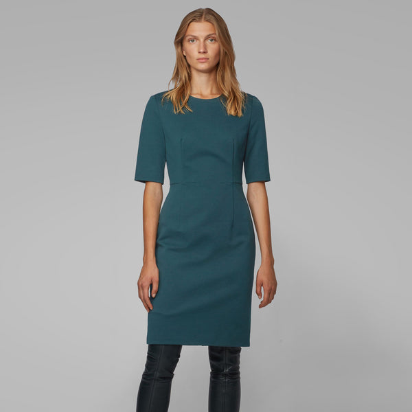 BOSS - abito Daxine - regular fit - verde scuro