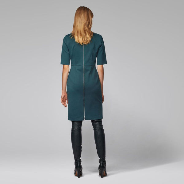 BOSS - abito Daxine - regular fit - verde scuro