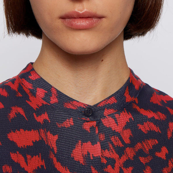 BOSS - Blusa Befelize - blu scuro e rosso