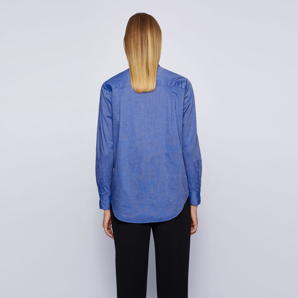 BOSS - blusa Befelize - tailored fit - blu