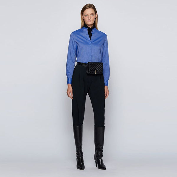 BOSS - blusa Befelize - tailored fit - blu