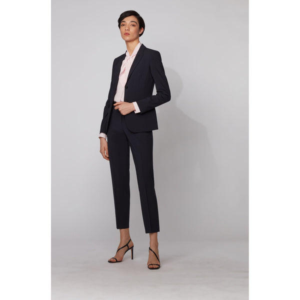 BOSS - blusa Batus - tailored fit - 100% seta - rosa cipria