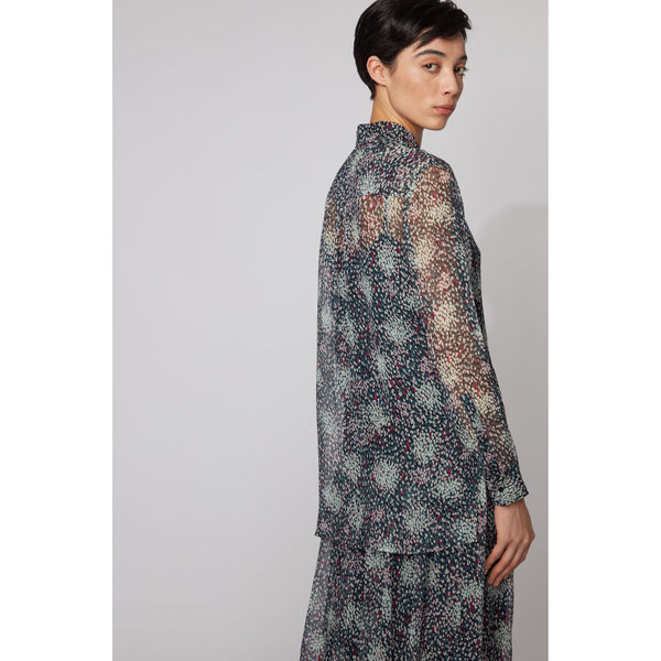 BOSS - blusa Babia - tailored fit - 100% seta - multicolore