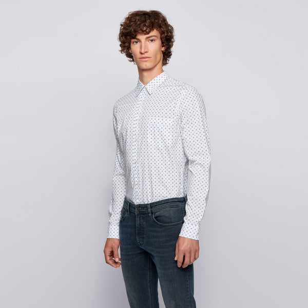 BOSS - camicia Marvyn - fitted cut - bianco
