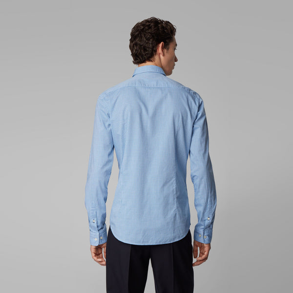BOSS - camicia Rikard - fitted cut - blu