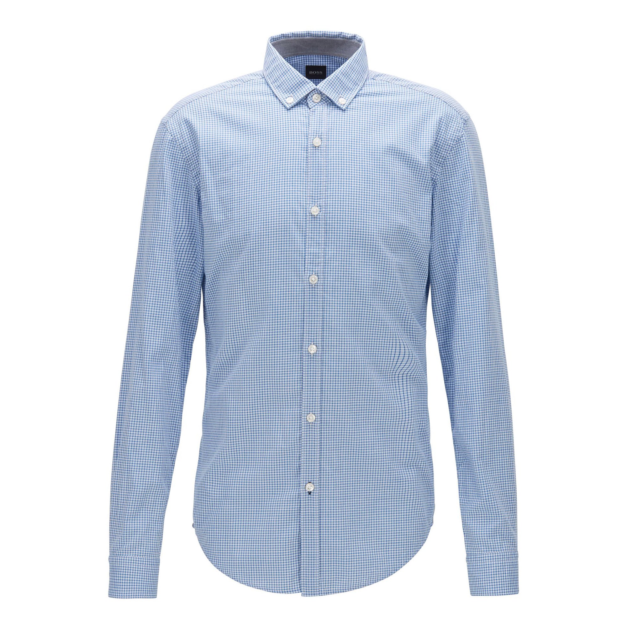 BOSS - camicia Rikard - fitted cut - blu