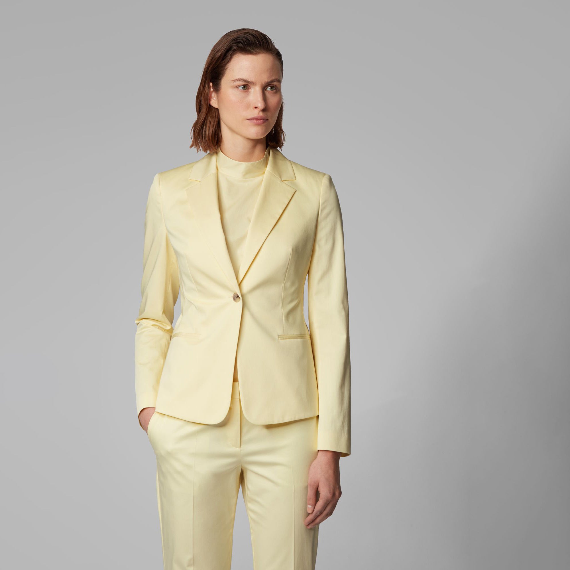 BOSS - Blazer Jaya - cotone - giallo chiaro