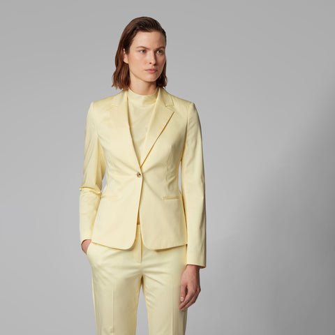 BOSS - Blazer Jaya - cotone - giallo chiaro