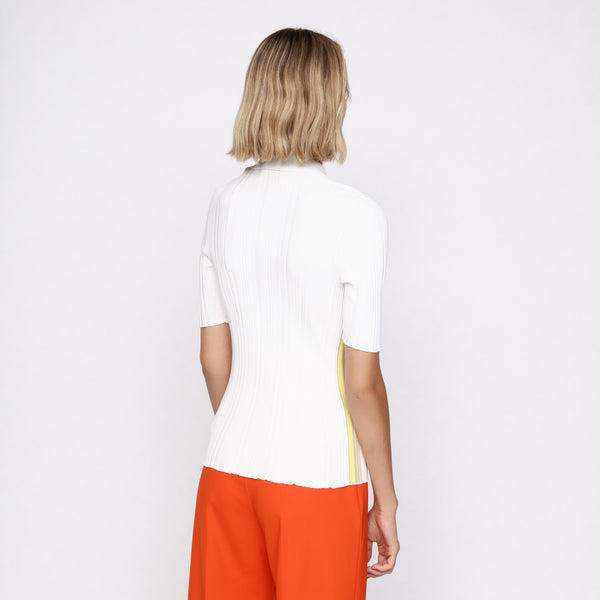 BOSS - maglia Indella - slim fit - collo polo - bianco