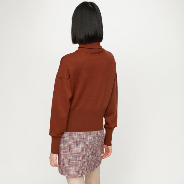 BOSS - maglia Felippa - scollo rotondo - 100% lana vergine - rosso