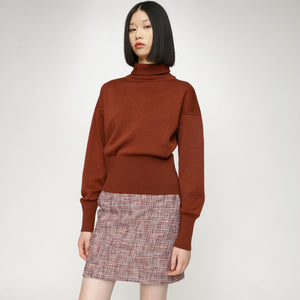 BOSS - maglia Felippa - scollo rotondo - 100% lana vergine - rosso