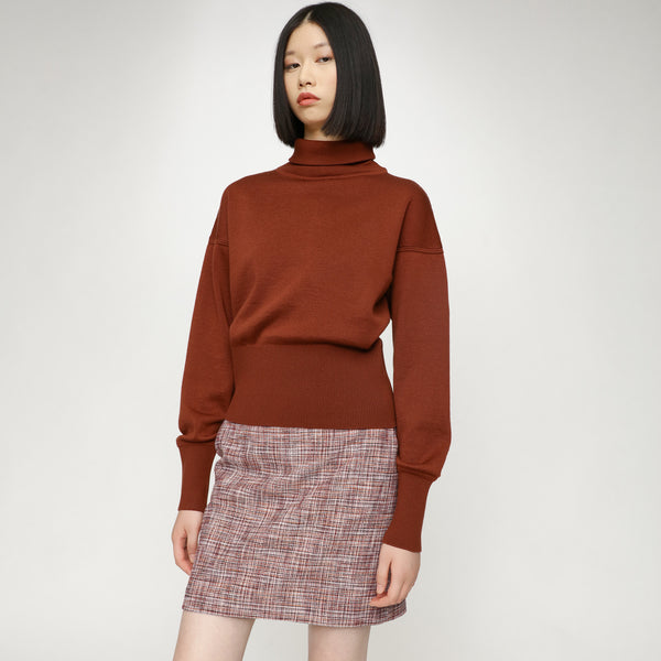 BOSS - maglia Felippa - scollo rotondo - 100% lana vergine - rosso