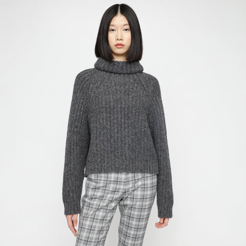 BOSS - maglia Farantel - regular fit - collo dolcevita - grigio