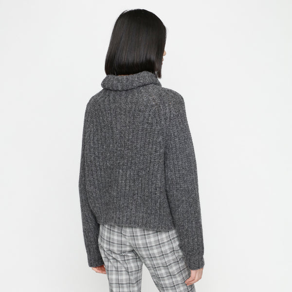 BOSS - maglia Farantel - regular fit - collo dolcevita - grigio