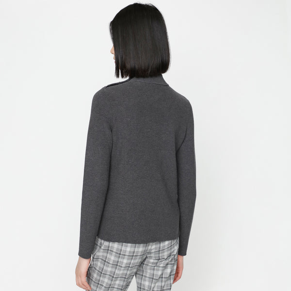 BOSS - maglia Fenever - regular fit - scollo rotondo - cotone - grigio