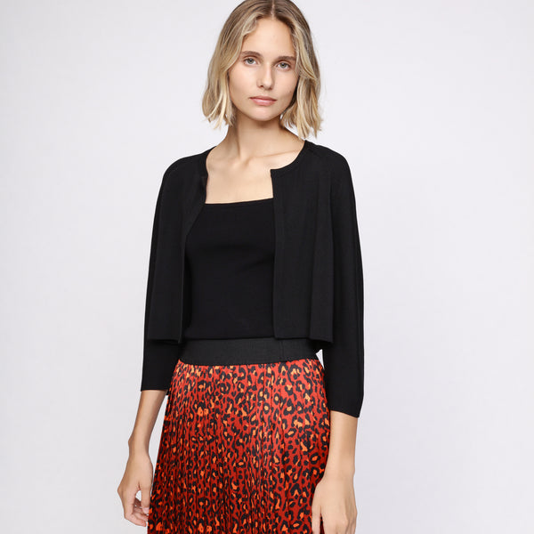 BOSS - Cardigan Fatilde - scollo rotondo - nero