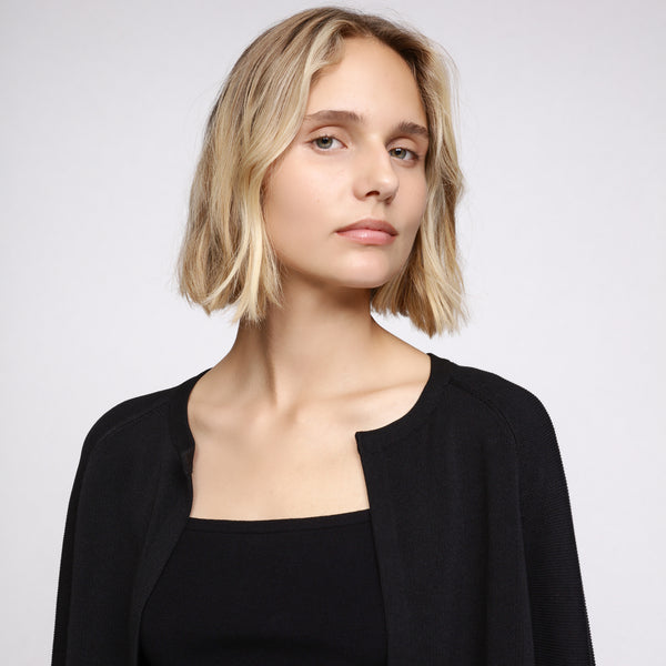 BOSS - Cardigan Fatilde - scollo rotondo - nero