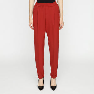 BOSS - pantaloni Tariyesa - relaxed fit - rosso scuro