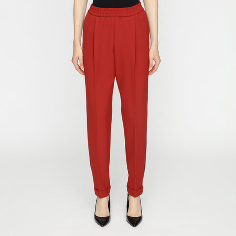 BOSS - pantaloni Tariyesa - relaxed fit - rosso scuro