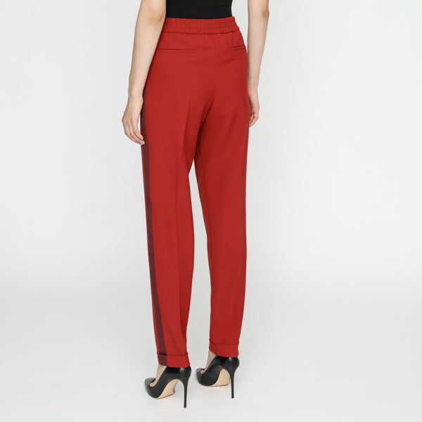 BOSS - pantaloni Tariyesa - relaxed fit - rosso scuro