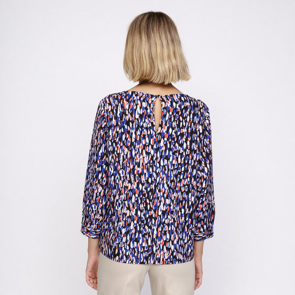 BOSS - blusa Ipiti - regular fit - scollo rotondo - multicolore