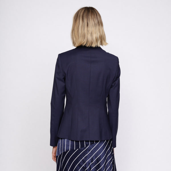 BOSS - blazer Julea - slim fit - 100% lana vergine - navy