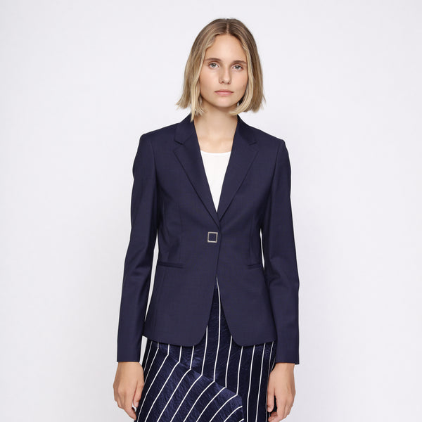 BOSS - blazer Julea - slim fit - 100% lana vergine - navy