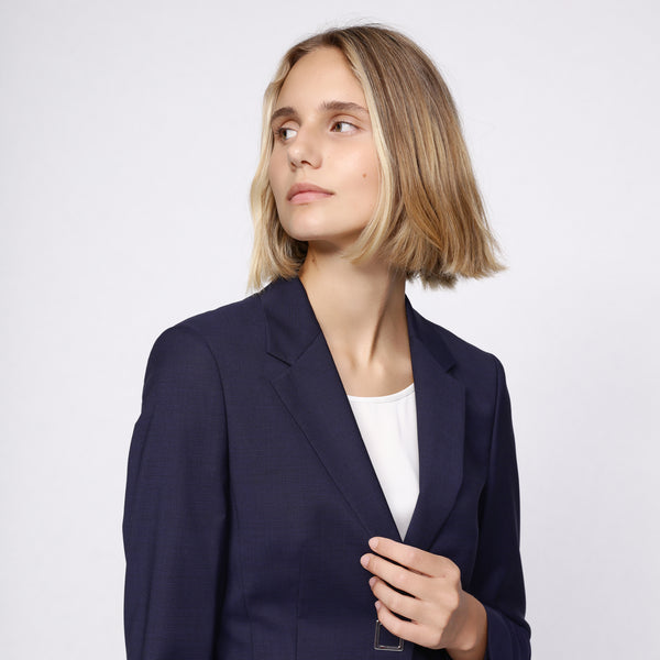BOSS - blazer Julea - slim fit - 100% lana vergine - navy