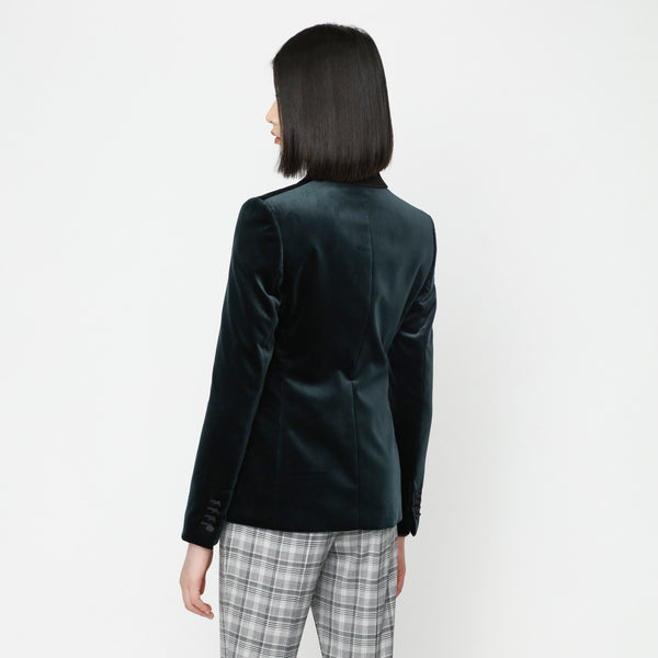 BOSS - blazer Janufera - regular fit - 100% cotone - verde scuro
