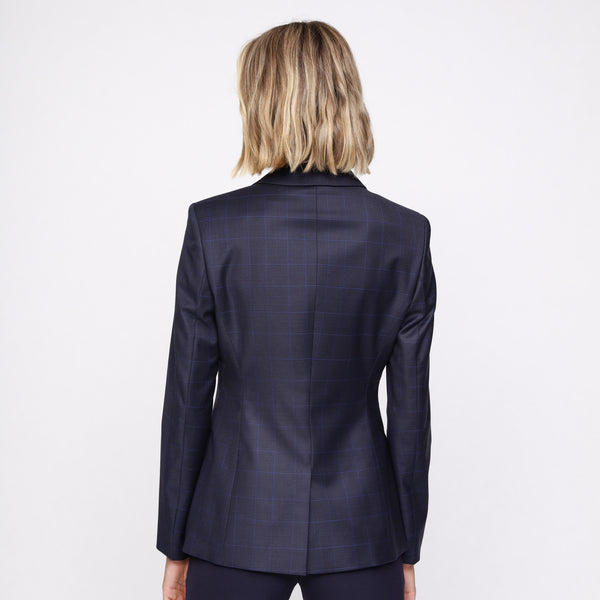 BOSS - blazer Jacelynne - regular fit - 100% lana vergine - navy