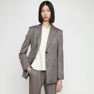 BOSS - blazer Janera - slim fit - 100% lana vergine - grigio scuro