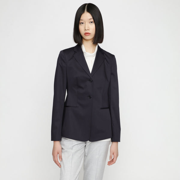 BOSS - blazer Jatinda - slim fit - cotone - blu