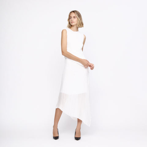 BOSS - abito Daraffa - regular fit - scollo rotondo - bianco