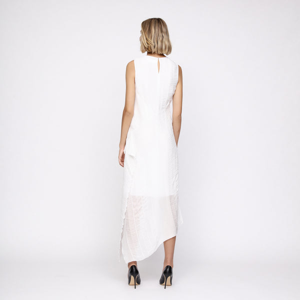 BOSS - abito Daraffa - regular fit - scollo rotondo - bianco