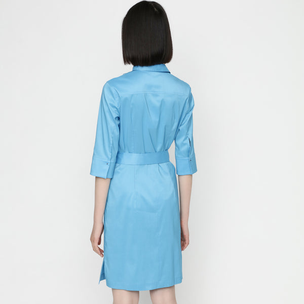 BOSS - abito Daliri - regular fit - collo italiano - blu